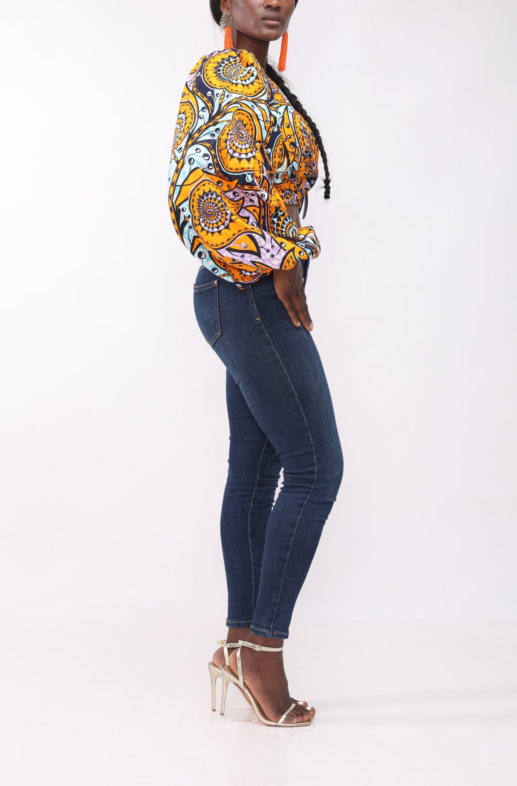 "Machinda" Asymmetric Crop Top