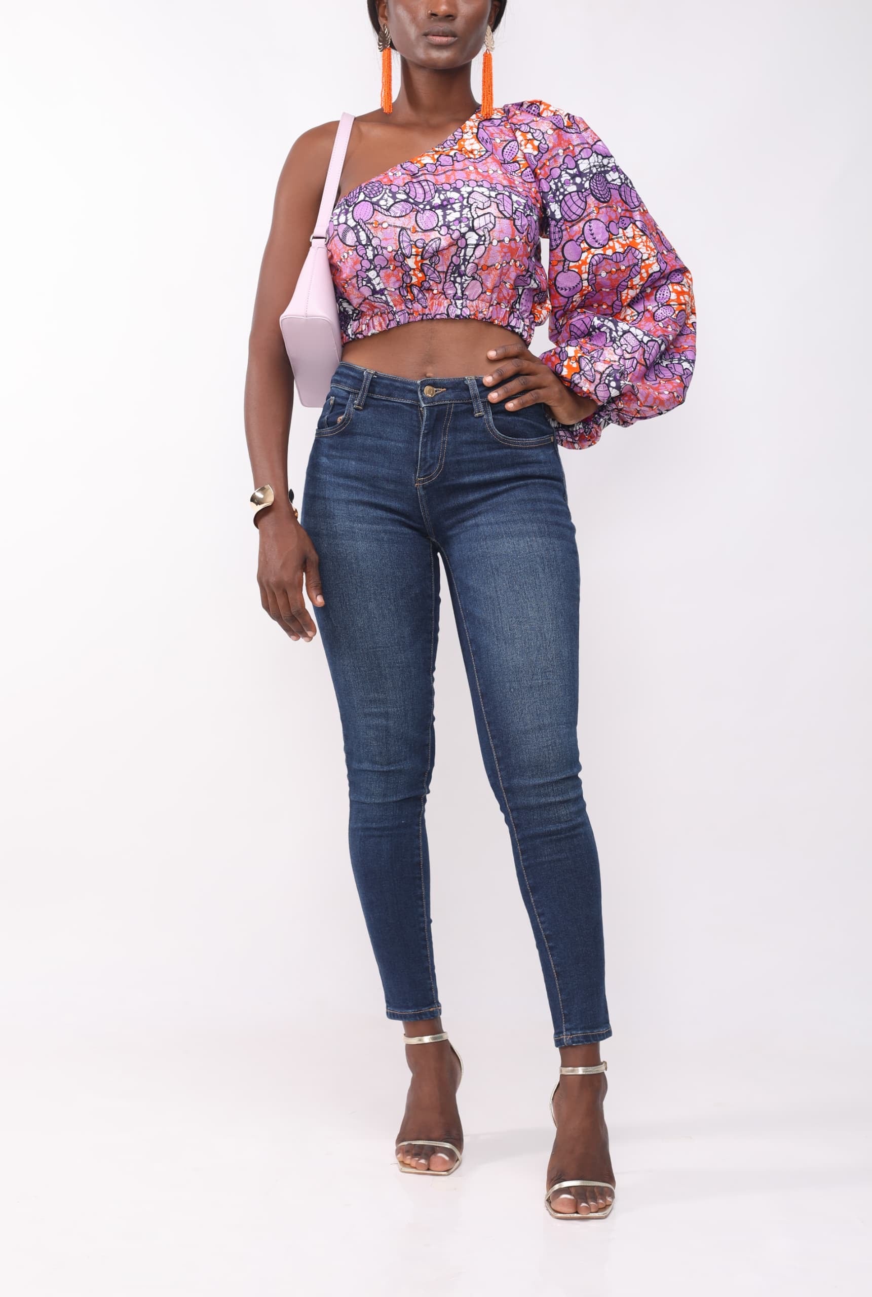 "Machinda" Asymmetric Crop Top