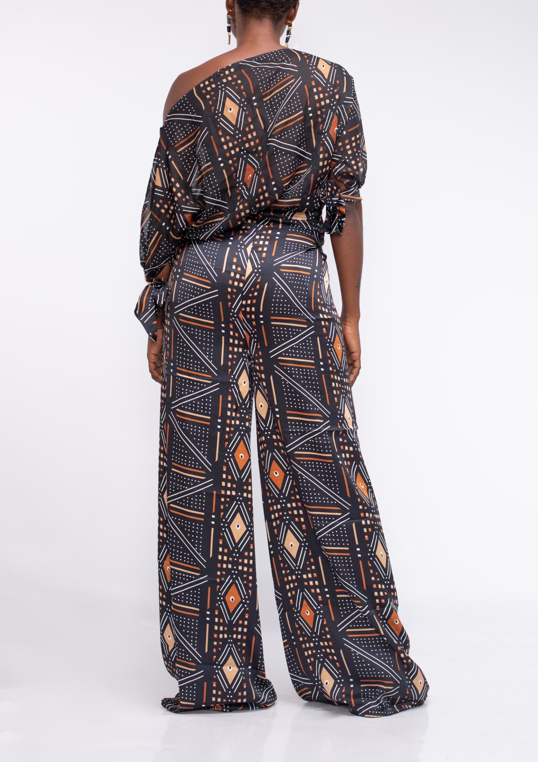 African Print Co-ord Set in Satin