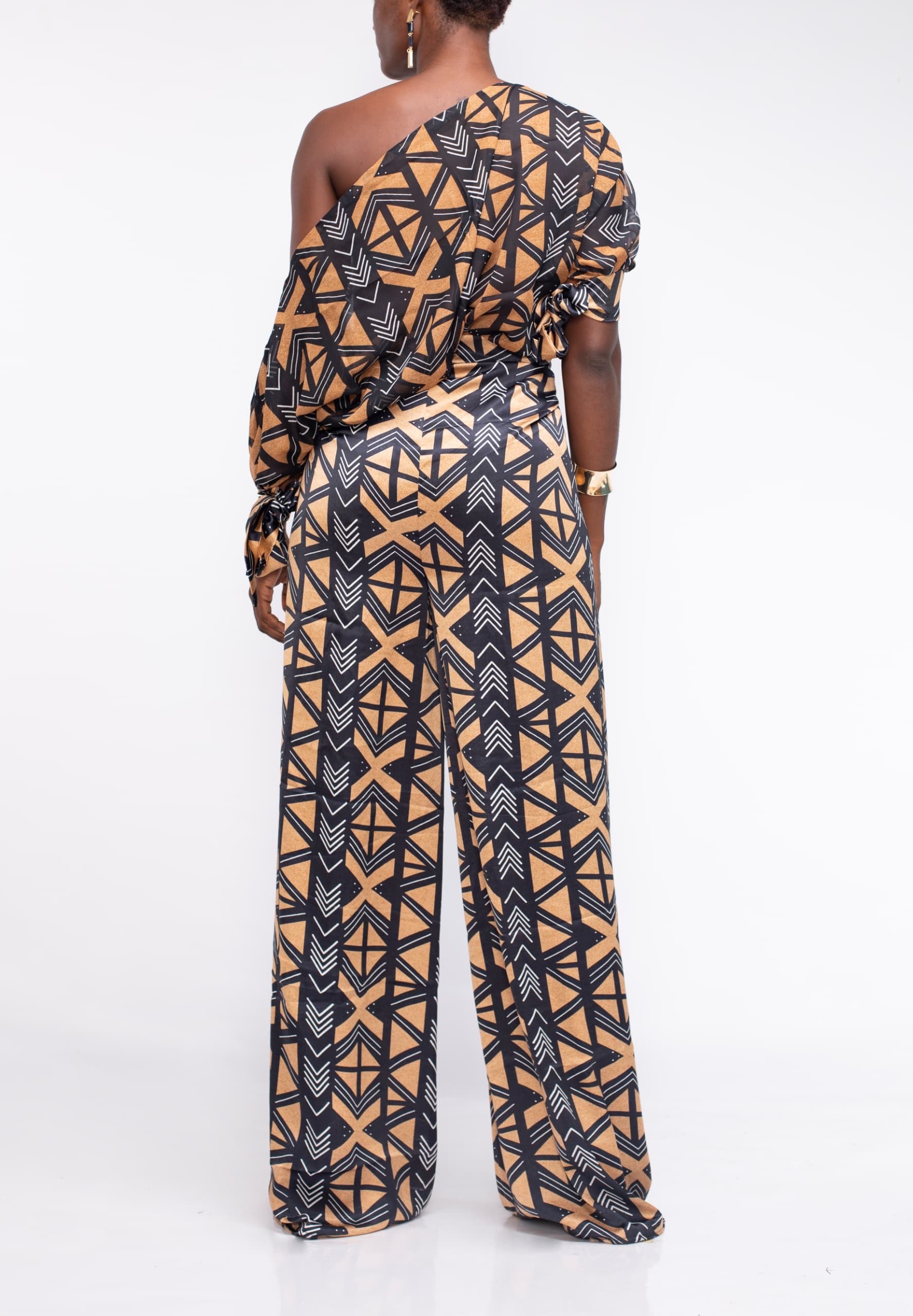 African Print Co-ord Set in Satin