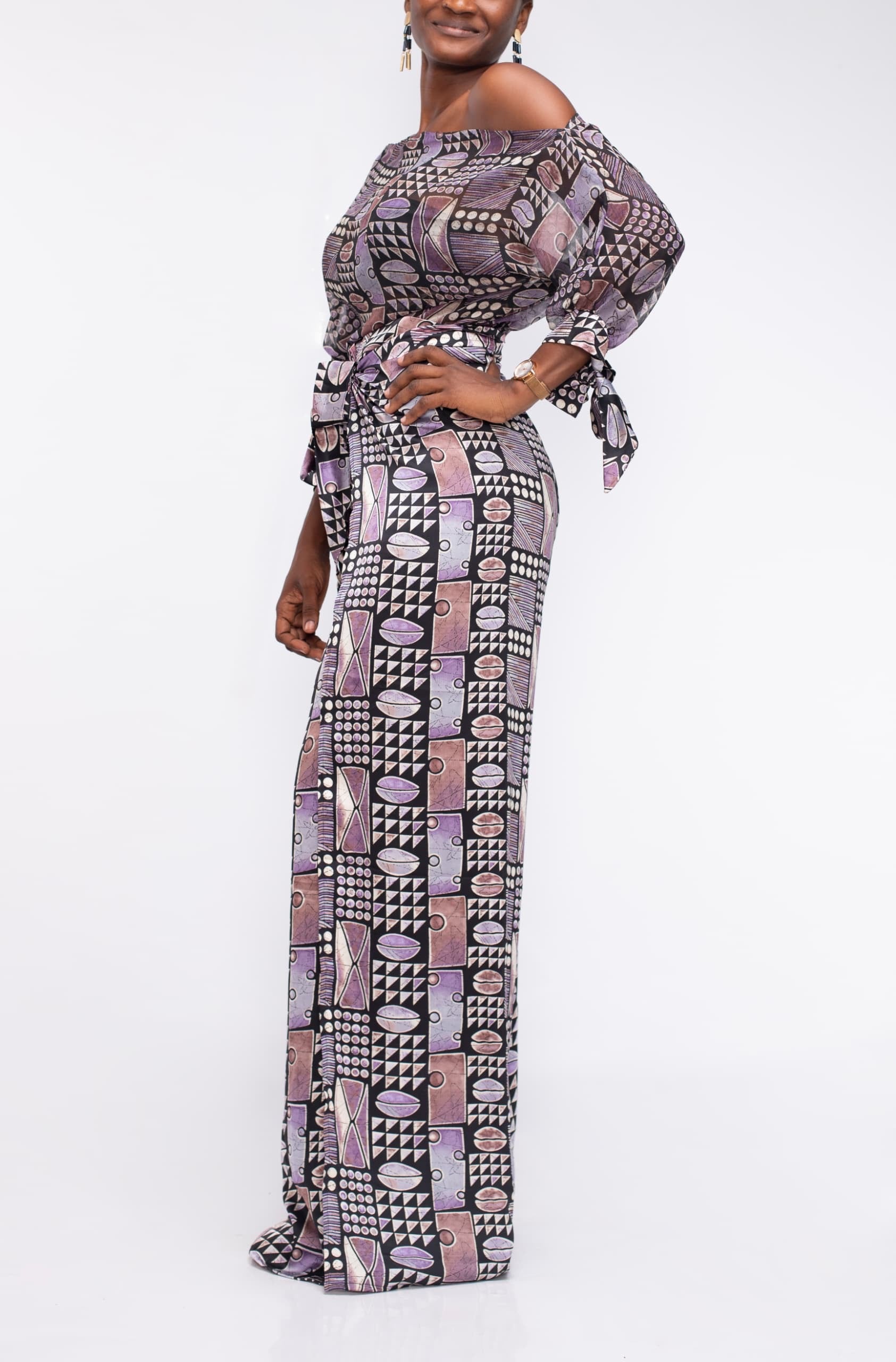 African Print Co-ord Set in Satin