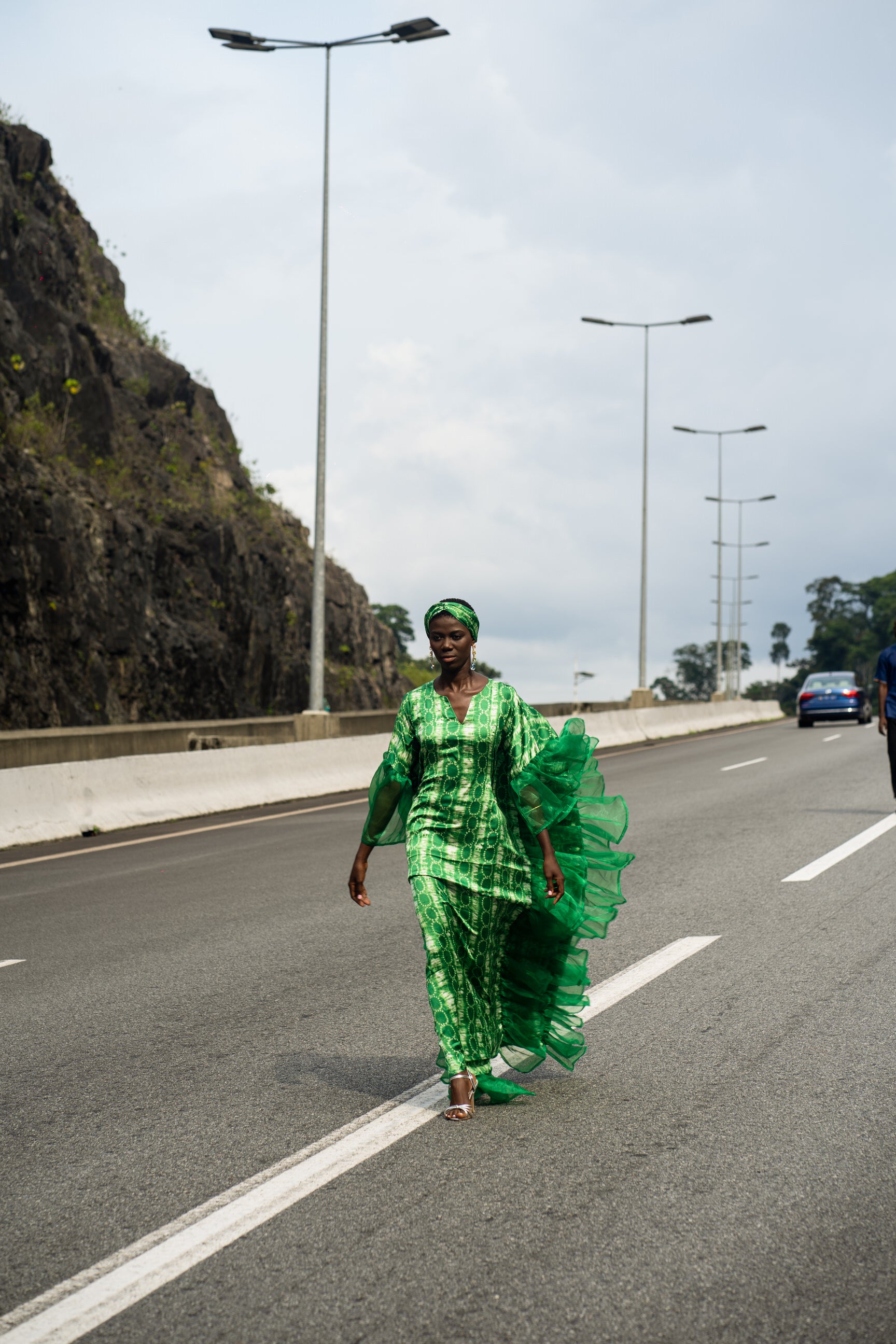 Ruffled Bubu in Green