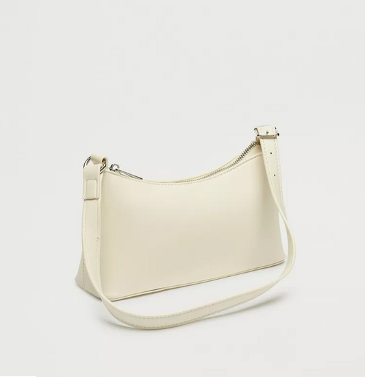 Bolso De Hombro Crema