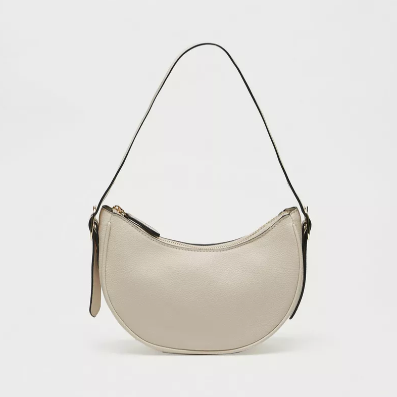 Bolso Bandolera Redondo Crema