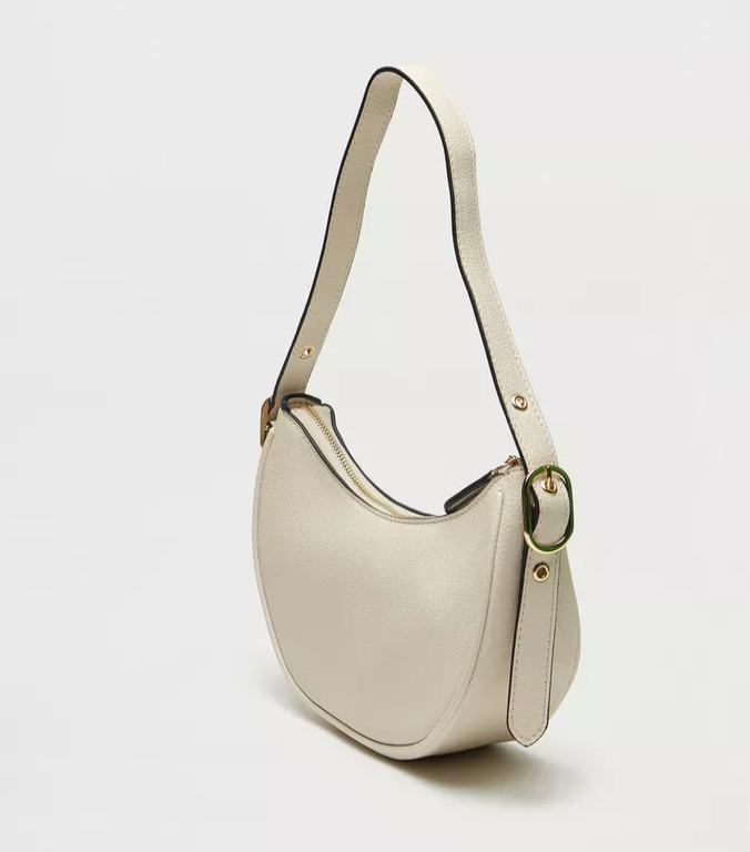 Bolso Bandolera Redondo Crema