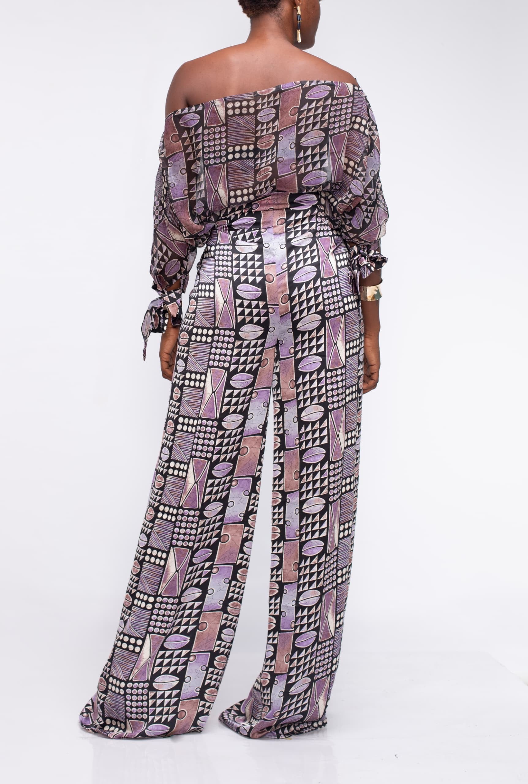 African Print Co-ord Set in Satin